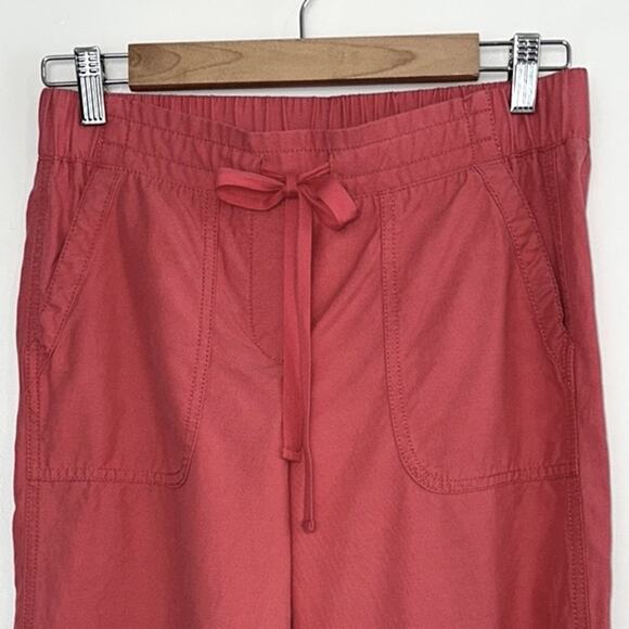TALBOTS Drawstring Cuffed Pants in Washed Red - Picture 5 of 11